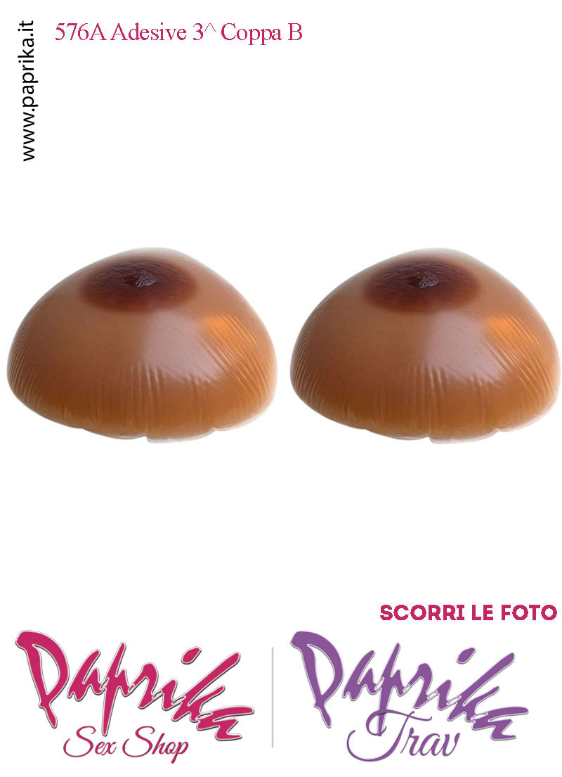 Seni Silicone Adesivi Capezzolo Largo Scuro Incorporato 3^ Coppa B