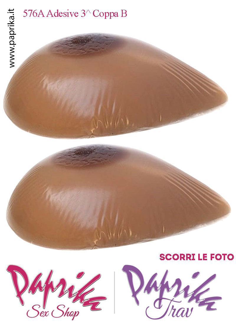 Seni Silicone Adesivi Capezzolo Largo Scuro Incorporato 3^ Coppa B