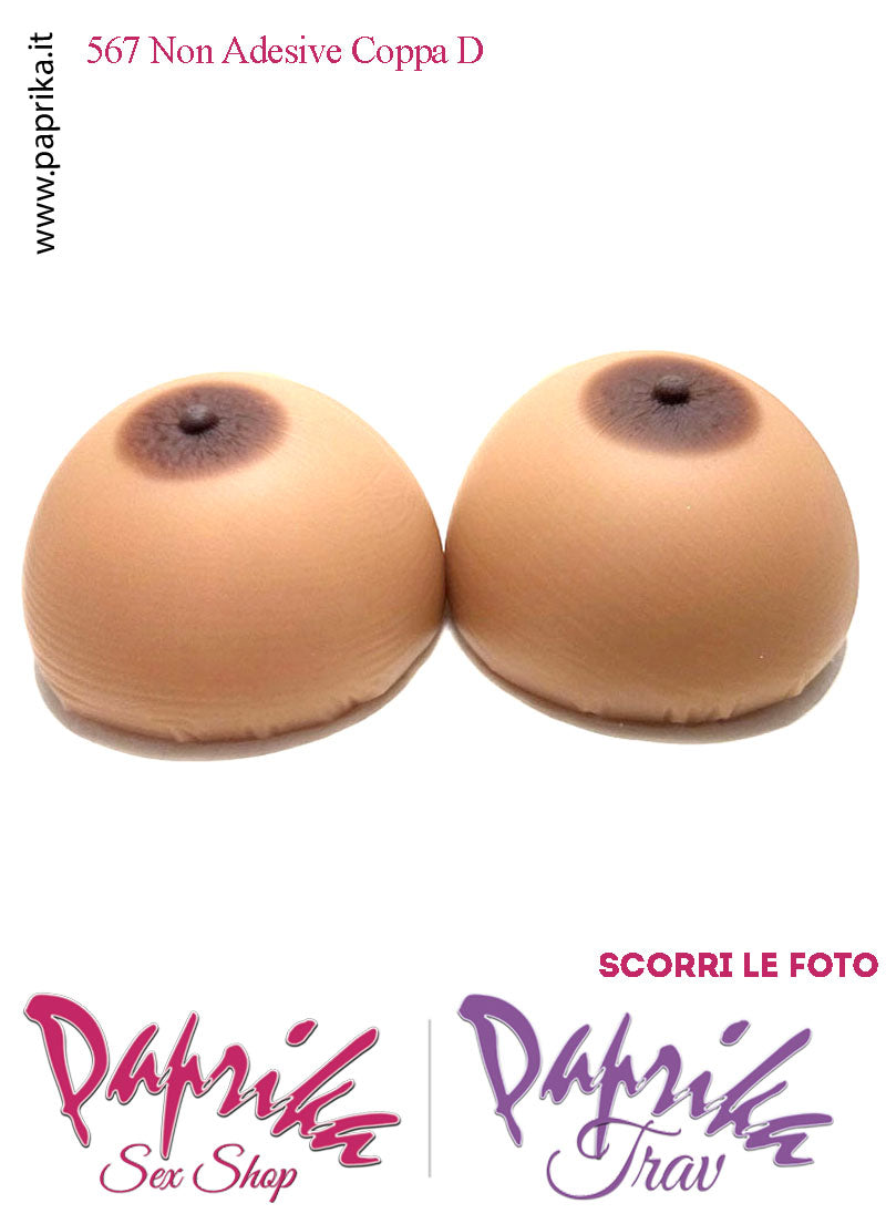 Seni Silicone Non Adesivi Asimmetrici Capezzolo Scuro 6^ Coppa D