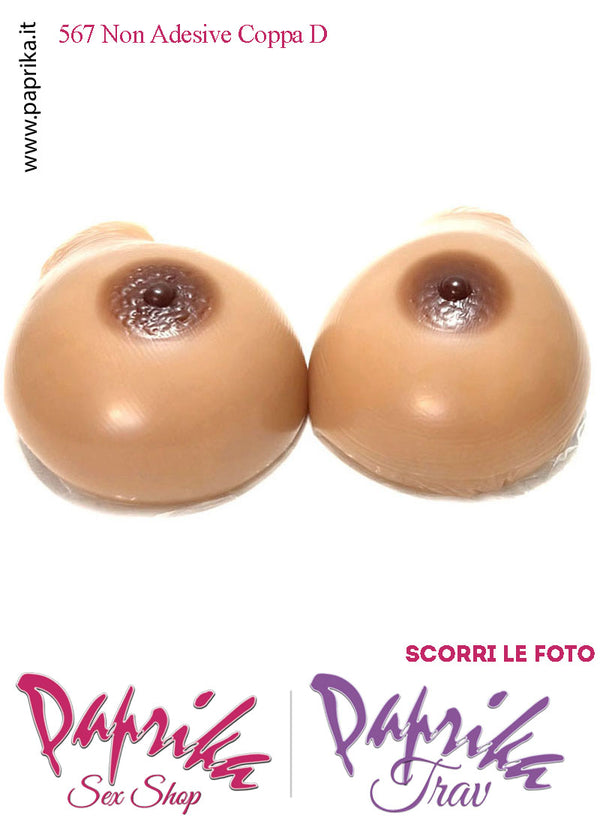Seni Silicone Non Adesivi Asimmetrici Capezzolo Scuro 6^ Coppa D