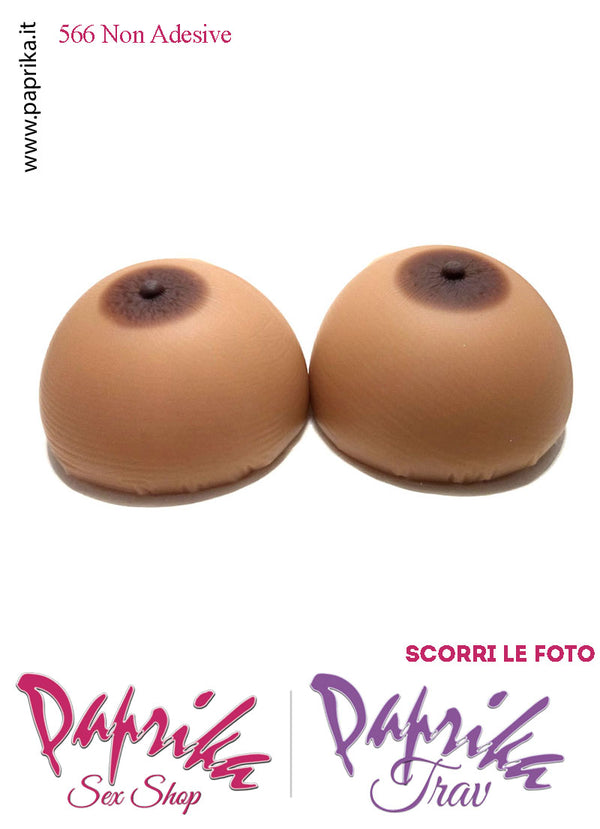 Seni Silicone Non Adesivi Asimmetrici Capezzolo Scuro 5^ Coppa D