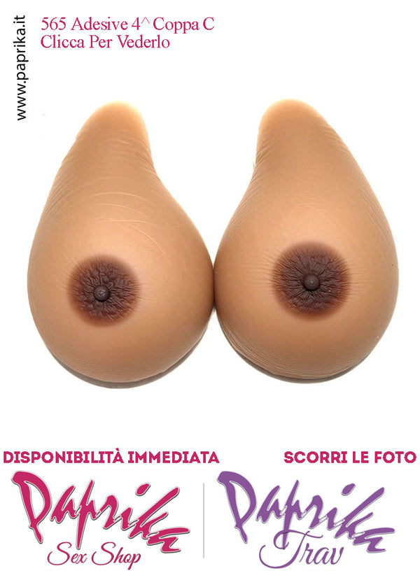 Seni Silicone Non Adesivi Asimmetrici Capezzolo Scuro 4^ Coppa C
