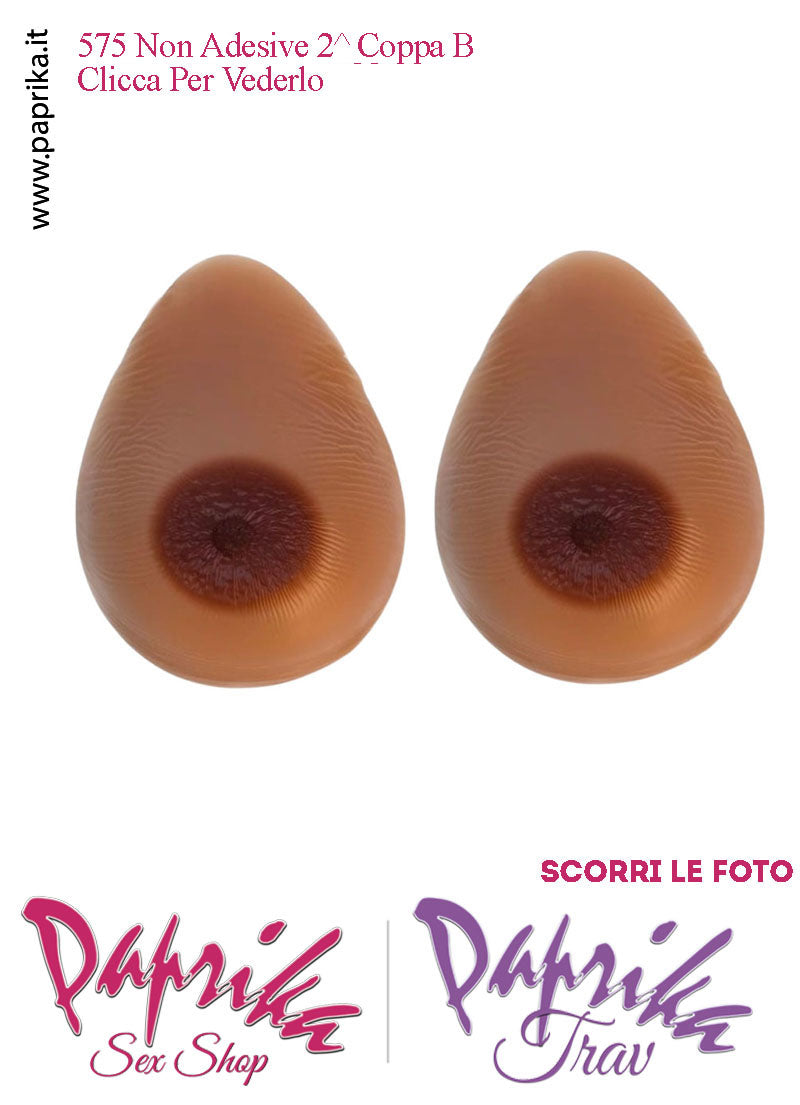 Seni Silicone Non Adesivi Capezzolo Largo Scuro Incorporato 2^ Coppa B