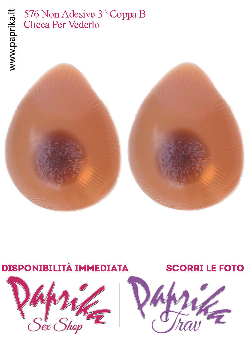 Seni Silicone Non Adesivi Capezzolo Largo Scuro Incorporato 3^ Coppa B