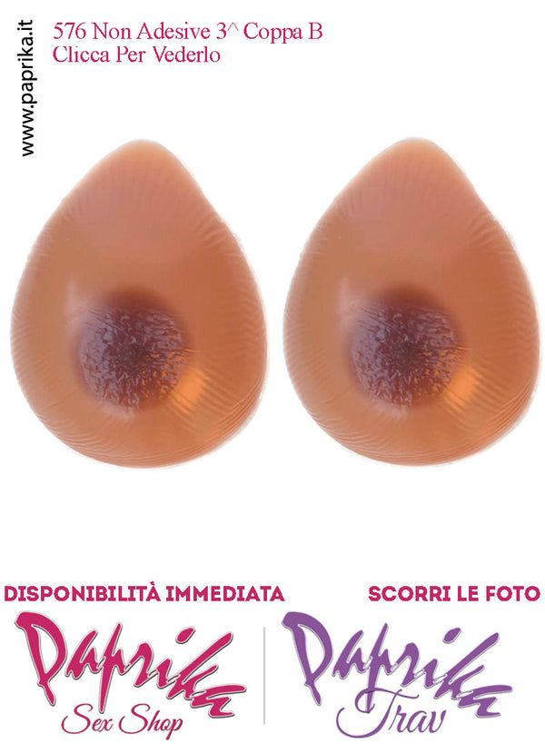 Seni Silicone Non Adesivi Capezzolo Largo Scuro Incorporato 3^ Coppa B