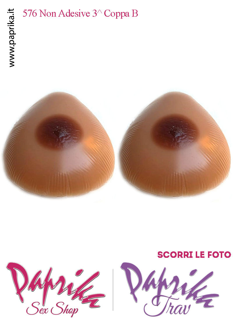 Seni Silicone Non Adesivi Capezzolo Largo Scuro Incorporato 3^ Coppa B