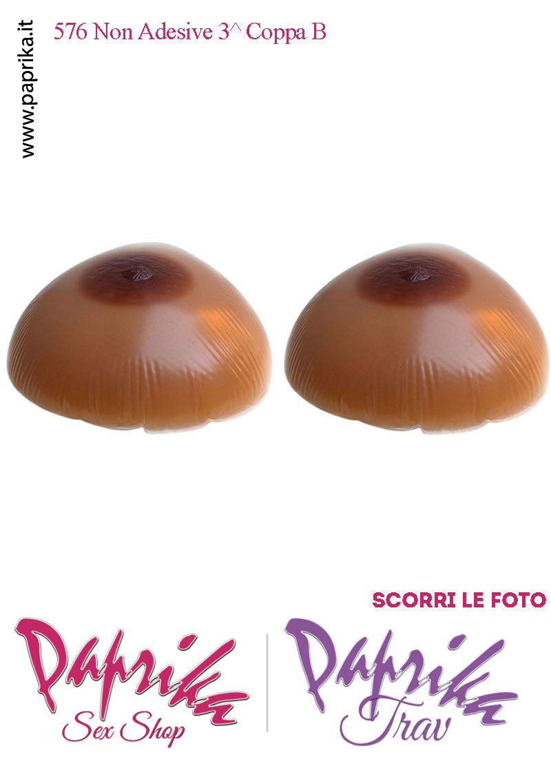Seni Silicone Non Adesivi Capezzolo Largo Scuro Incorporato 3^ Coppa B