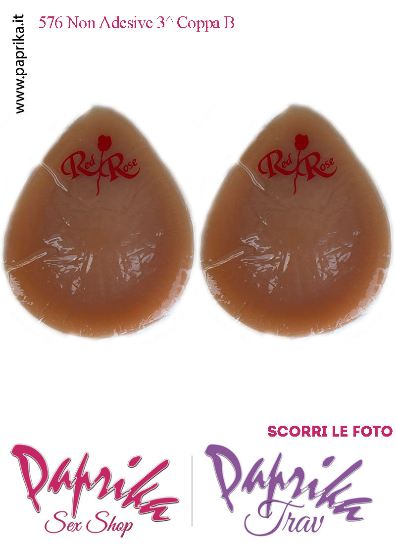 Seni Silicone Non Adesivi Capezzolo Largo Scuro Incorporato 3^ Coppa B