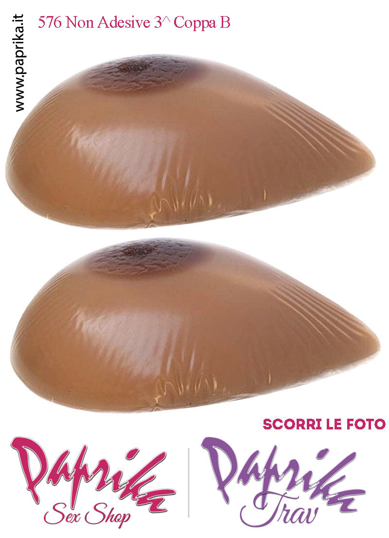 Seni Silicone Non Adesivi Capezzolo Largo Scuro Incorporato 3^ Coppa B