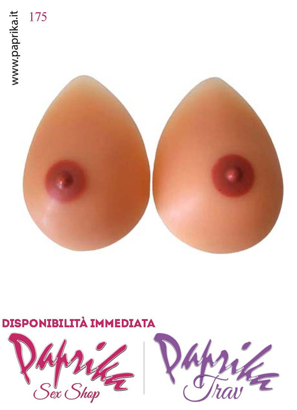 Seni Silicone Adesivi Goccia Colore Naturale Capezzolo Scuro Incorporato 4^