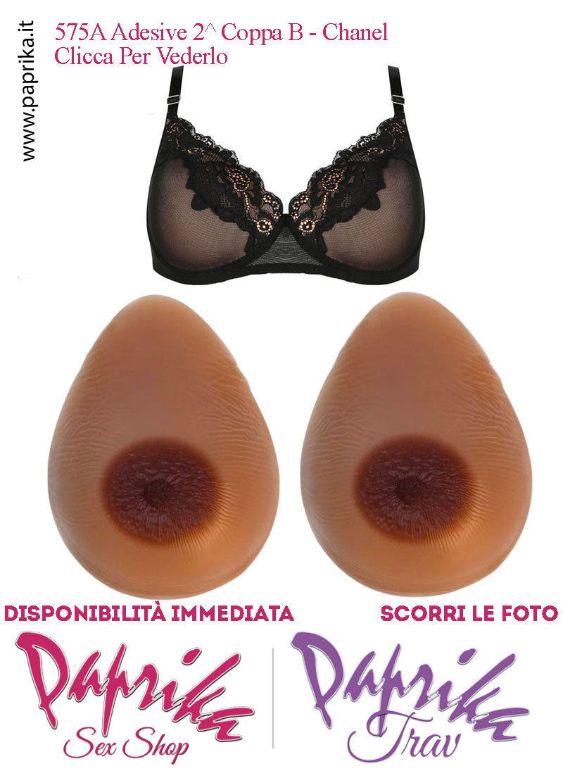 Set Seni Silicone Piccoli Adesivi Goccia Capezzolo Scuro 2^ Coppa B Reggiseno Pizzo