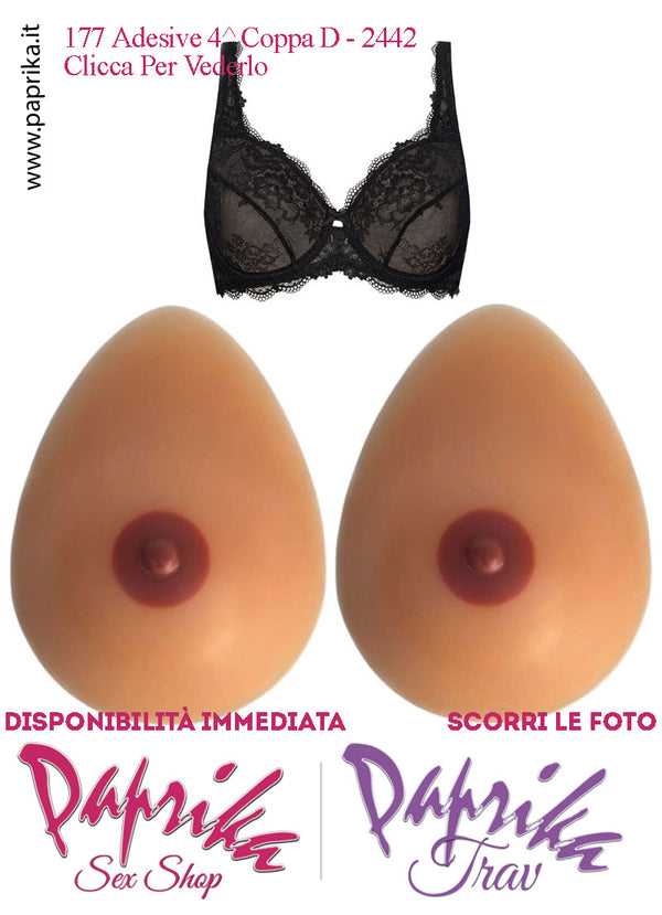 Set Seni Silicone Adesivi Goccia Capezzolo Scuro 4^ Coppa D Reggiseno Pizzo