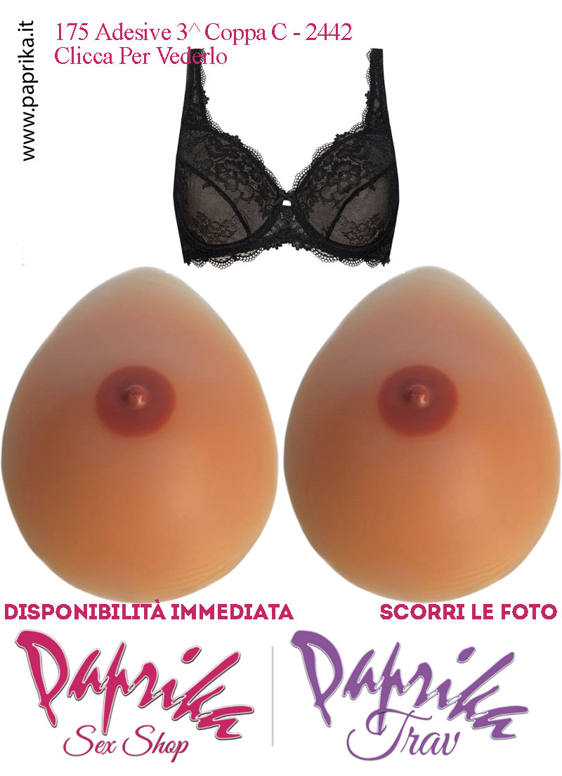 Set Seni Silicone Adesivi Goccia Capezzolo Scuro 3^ Coppa C Reggiseno Pizzo