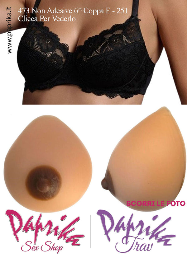 Set Seni Silicone Non Adesivi Capezzolo Scuro 6^ Coppa E Reggiseno Pizzo