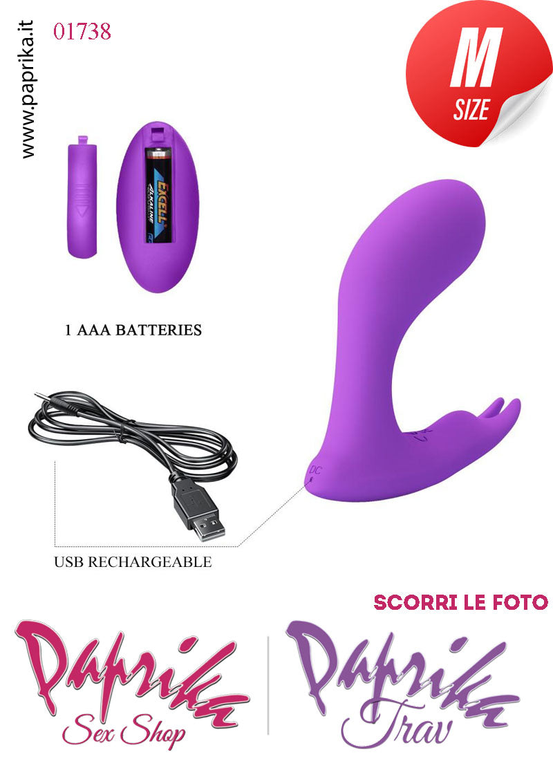 Vibratore da Inserire Punto G Tapping 10 cm Ø 33 Vibrazione Clitoride Telecomando