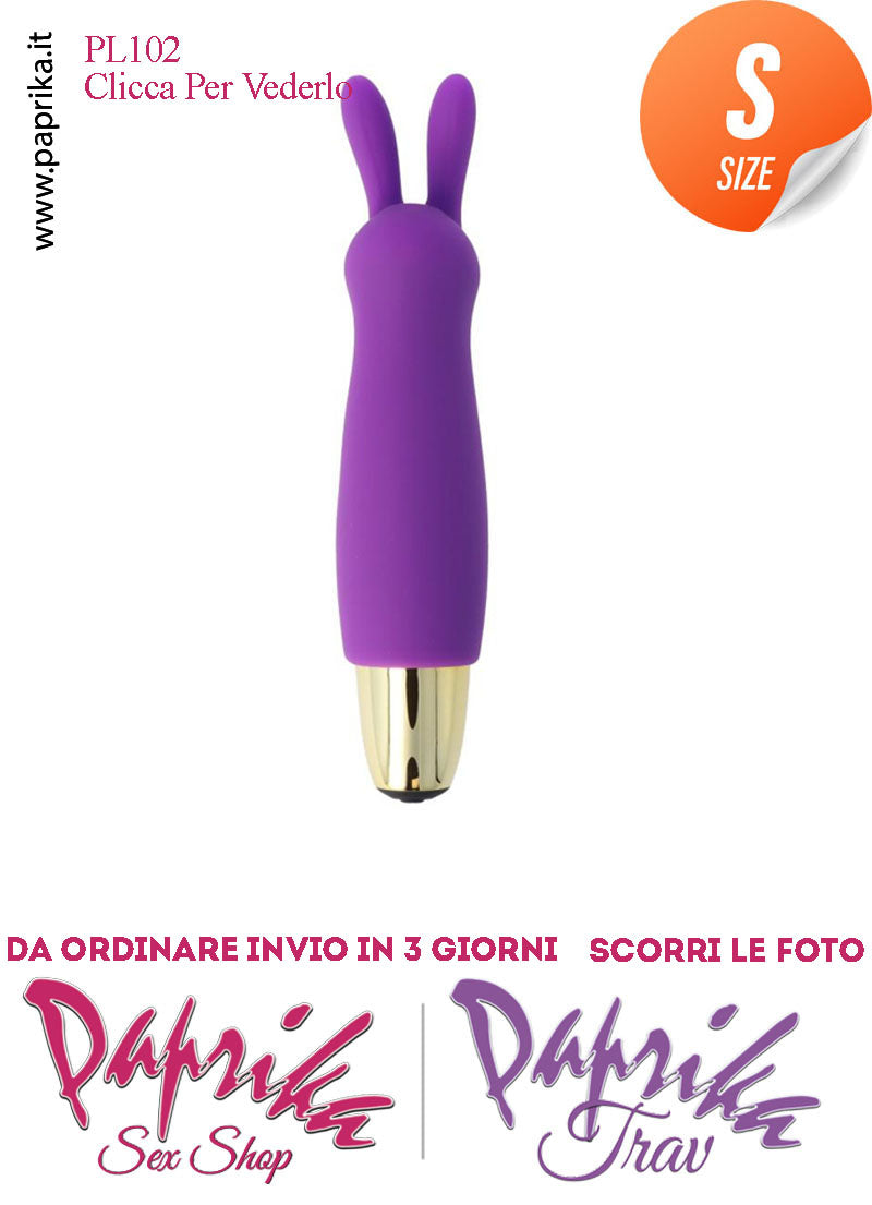 Vibratore Stimolatore Clitorideo Orecchie Coniglietto 10 Velocità 10 cm Ø 28 Silicone