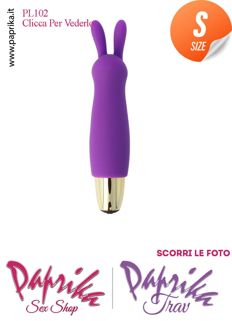 Vibratore Stimolatore Clitorideo Orecchie Coniglietto 10 Velocità 10 cm Ø 28 Silicone