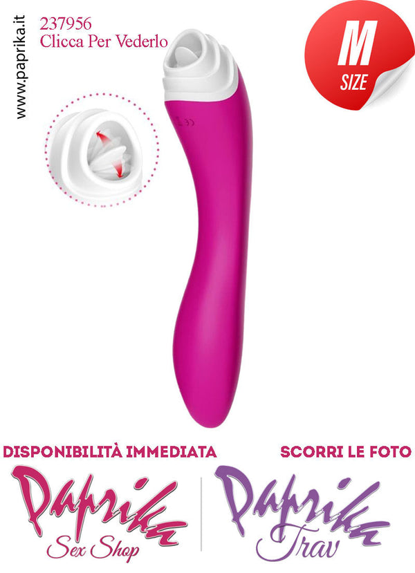 Stimolatore Lingua Vibratore Punto G Stimolatore 9+9 Velocità Silicone 19 cm Ø 36