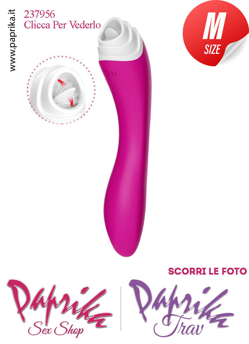 Stimolatore Lingua Vibratore Punto G Stimolatore 9+9 Velocità Silicone 19 cm Ø 36