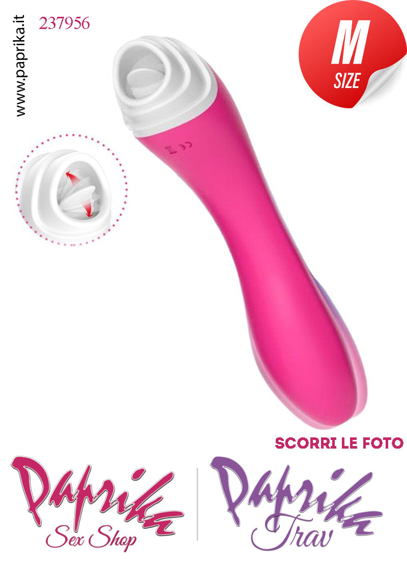 Stimolatore Lingua Vibratore Punto G Stimolatore 9+9 Velocità Silicone 19 cm Ø 36