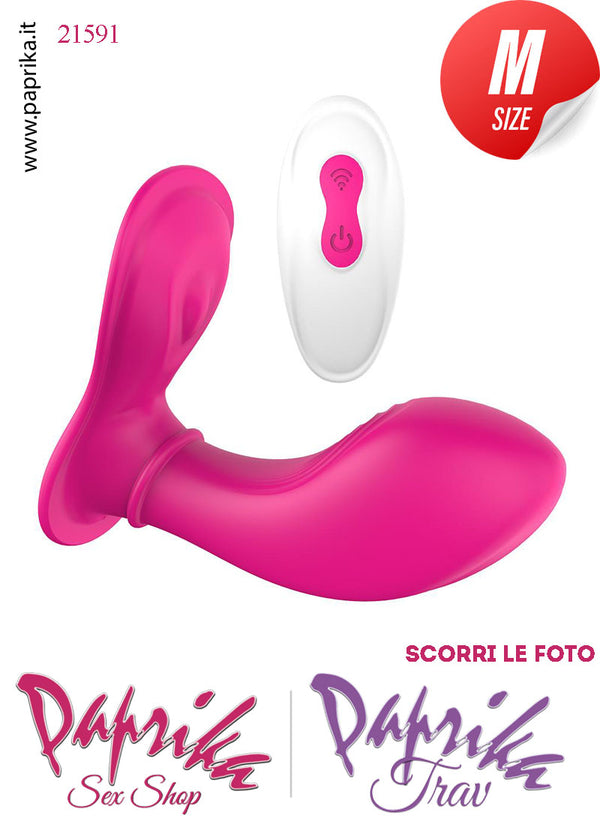 Stimolatore Vibratore Vaginale Clitorideo Telecomandato 9 cm Ø 33