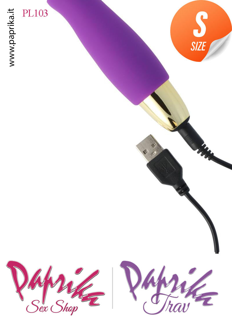 Vibratore Stimolatore Clitorideo 2 Punte Morbide 10 Velocità 11 cm Ø 26 Silicone