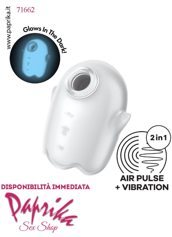 Succhia Clitoride & Vibrazione Fantasmino Glowing Ghost Silicone 11 + 10 Velocità