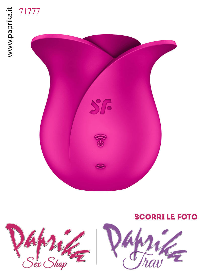 Succhia Clitoride Rosa Petali Larghi Testina Aperta e Testina Chiusa Silicone