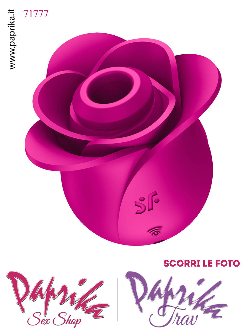 Succhia Clitoride Rosa Petali Larghi Testina Aperta e Testina Chiusa Silicone