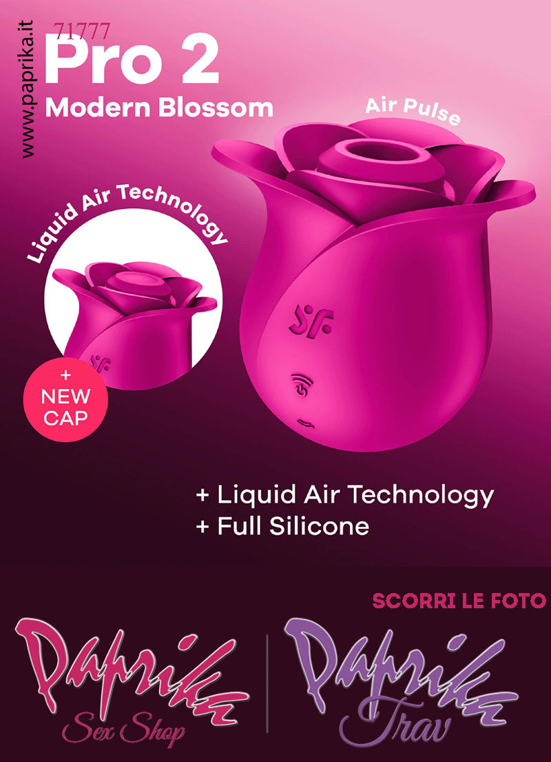 Succhia Clitoride Rosa Petali Larghi Testina Aperta e Testina Chiusa Silicone