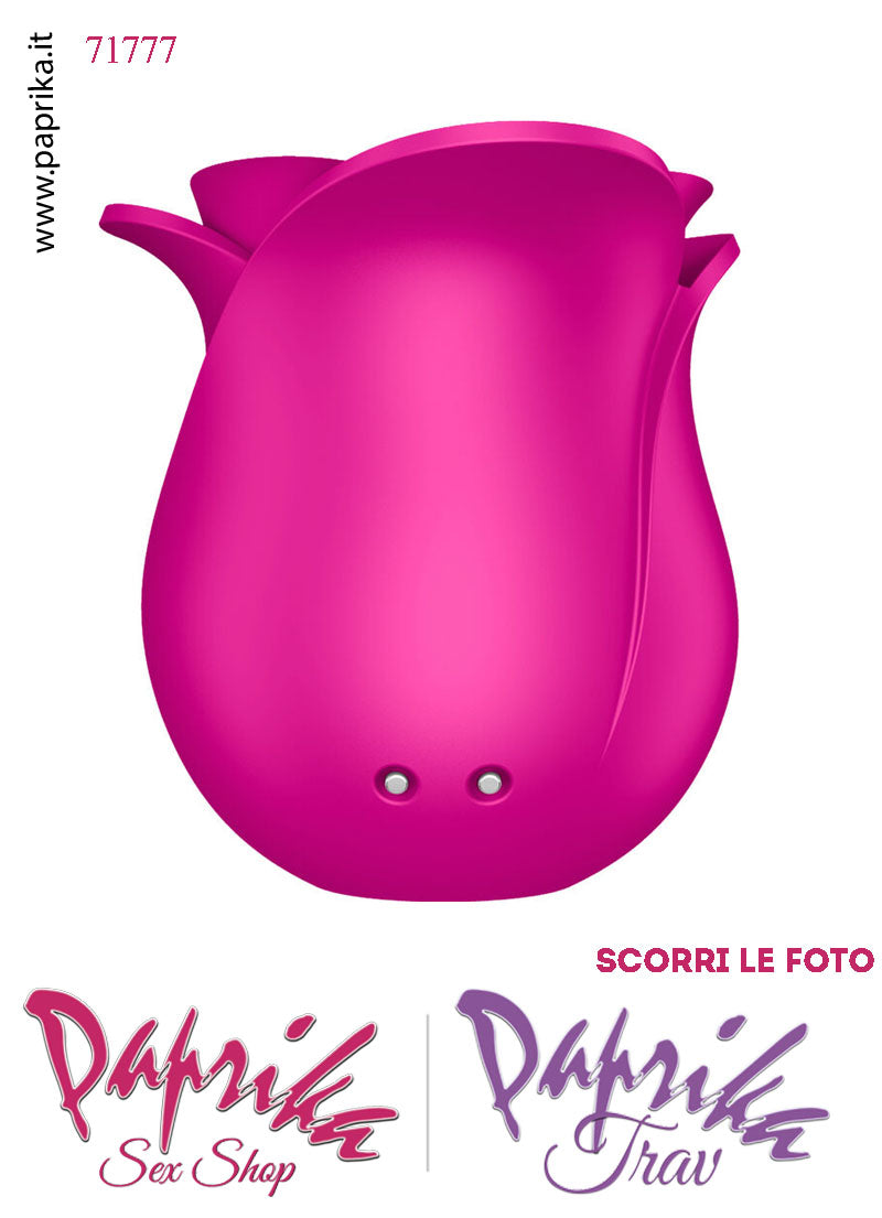 Succhia Clitoride Rosa Petali Larghi Testina Aperta e Testina Chiusa Silicone