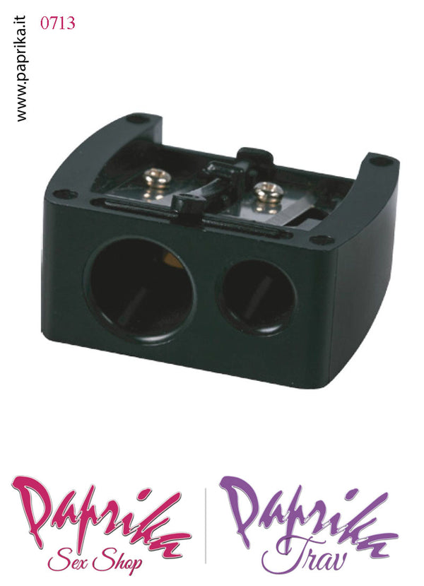 Temperino Doppio Foro x Matite e Matitoni Make-Up Nero