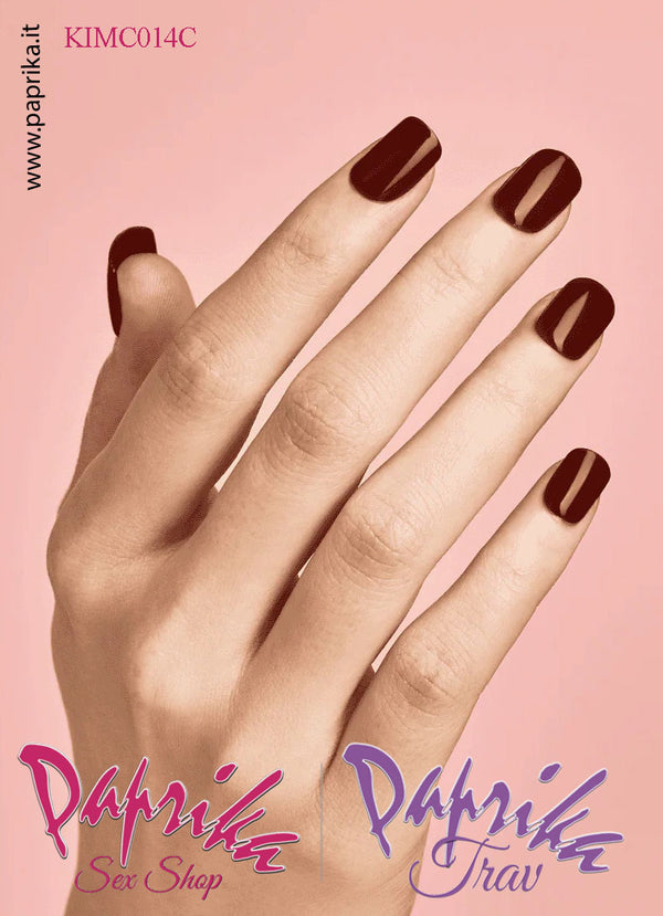 Unghie Finte Unisex Autoincollanti Biadesivo Rosso Bordeaux 30 Pz.