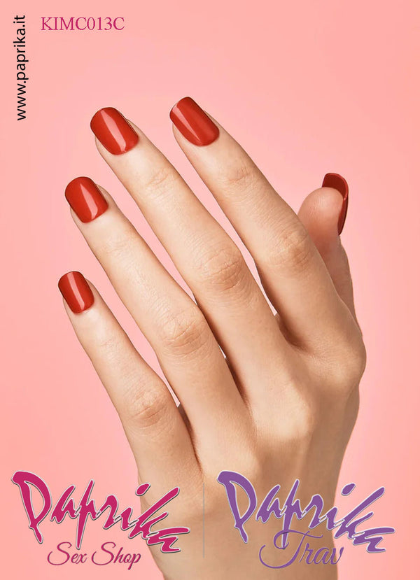 Unghie Finte Unisex Autoincollanti Biadesivo Rosso Vivo 30 Pz.