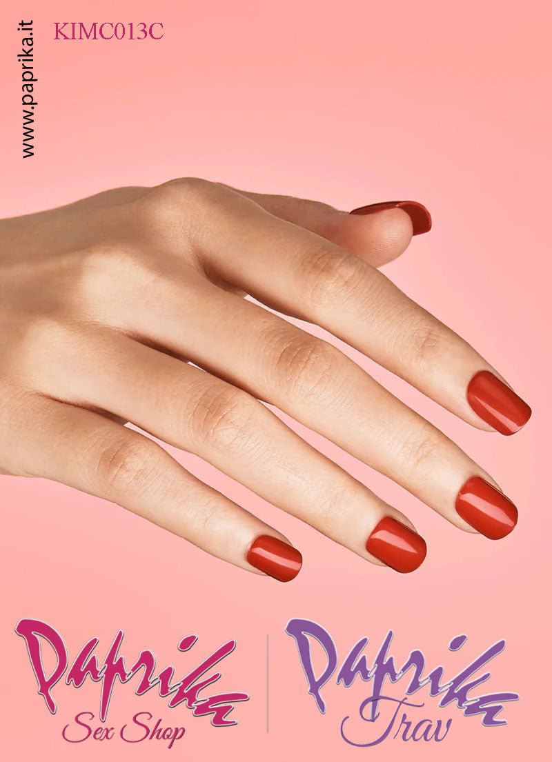 Unghie Finte Unisex Autoincollanti Biadesivo Rosso Vivo 30 Pz.