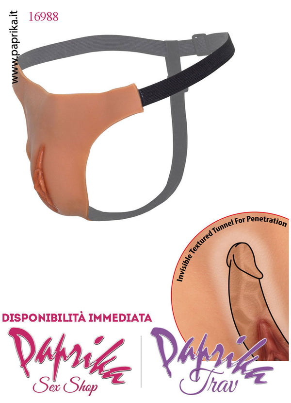 Vagina Trav Penetrabile String Indossabile Silicone Ultra Realistico
