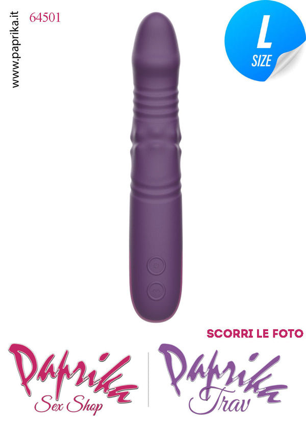 Vibratore & Su e Giù Escursione 2.5 cm Silicone Perle Rotanti 22 cm Ø 37