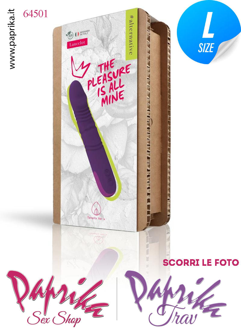 Vibratore & Su e Giù Escursione 2.5 cm Silicone Perle Rotanti 22 cm Ø 37