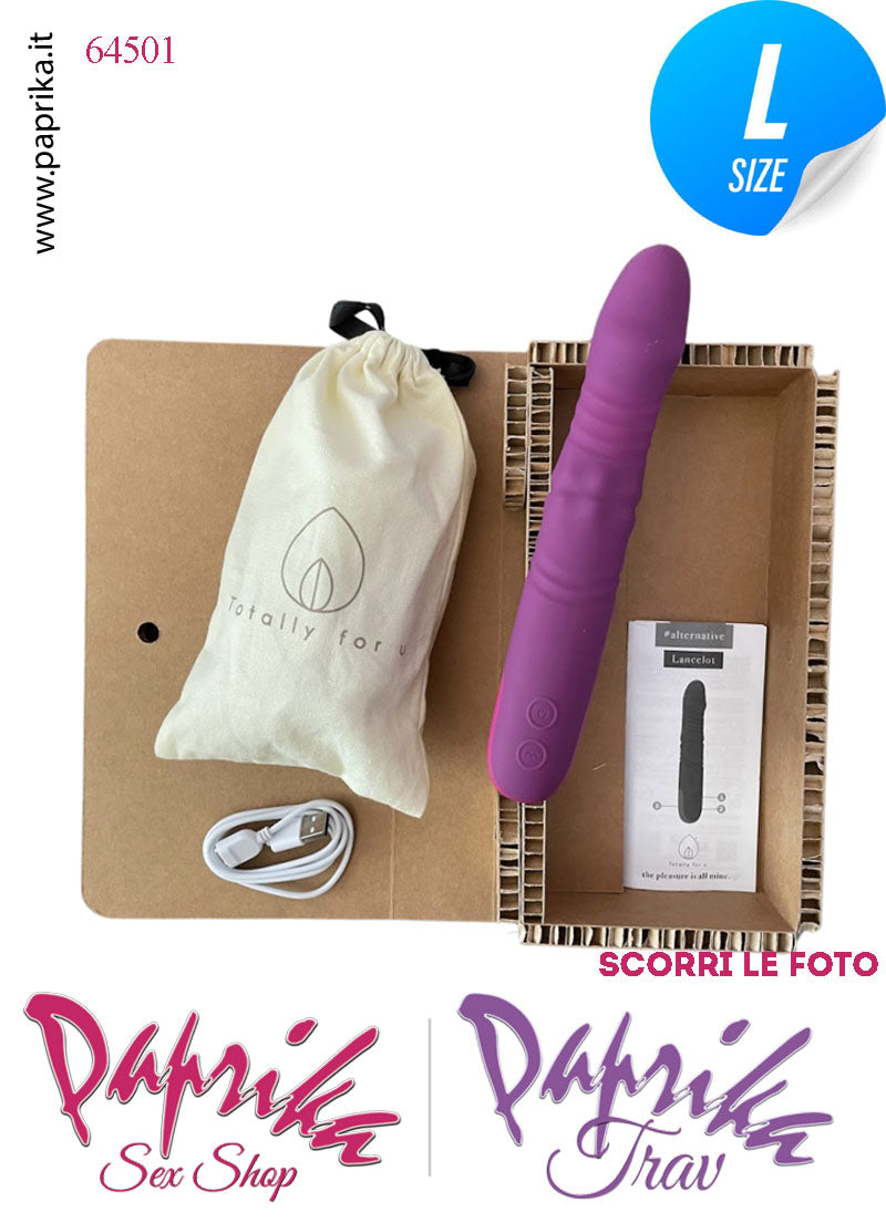 Vibratore & Su e Giù Escursione 2.5 cm Silicone Perle Rotanti 22 cm Ø 37