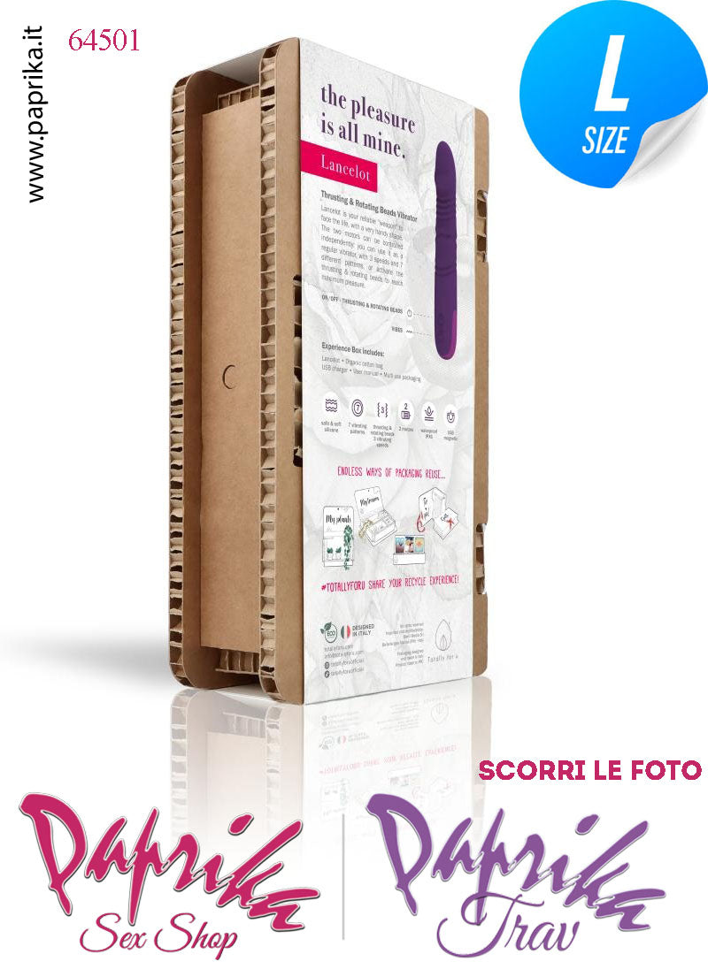 Vibratore & Su e Giù Escursione 2.5 cm Silicone Perle Rotanti 22 cm Ø 37