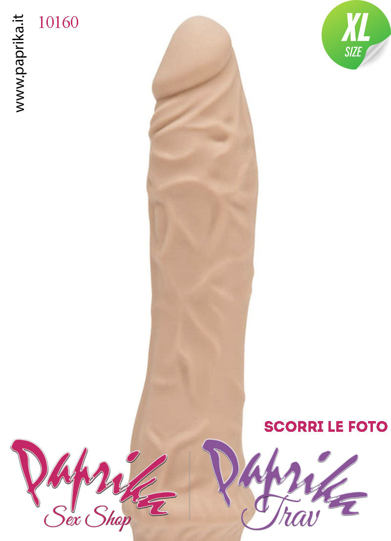 Vibratore Silicone Vellutato Naturale Venature Velocità Regolabili 21 cm Ø 55 Pile