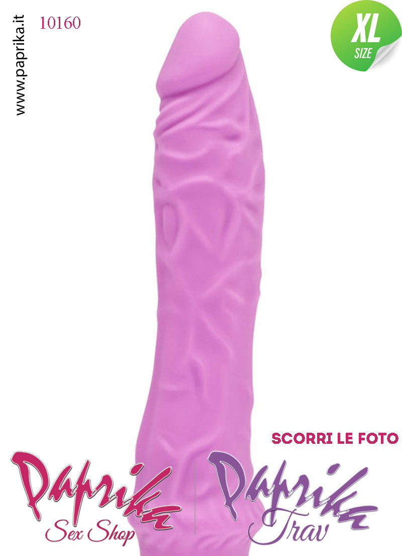 Vibratore Silicone Vellutato Rosa Venature Velocità Regolabili 21 cm Ø 55 Pile