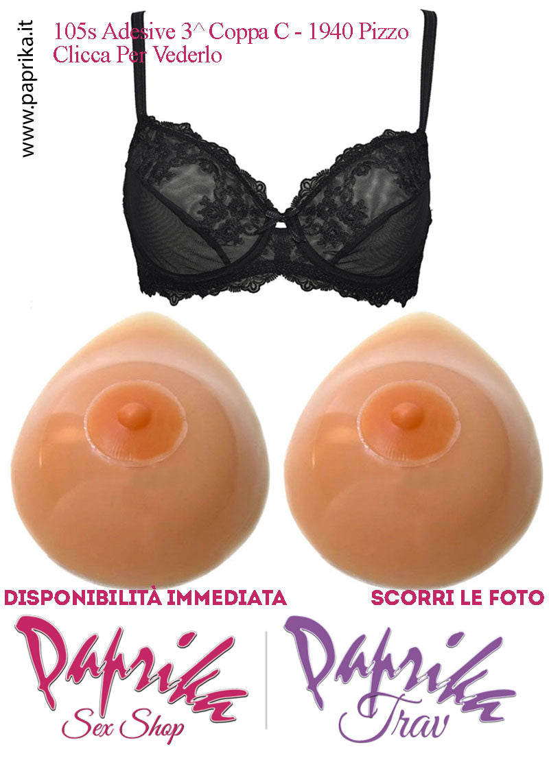 Set Seni Silicone Adesivi Goccia Capezzolo Chiaro Adesivo 3^ Coppa C Reggiseno Pizzo