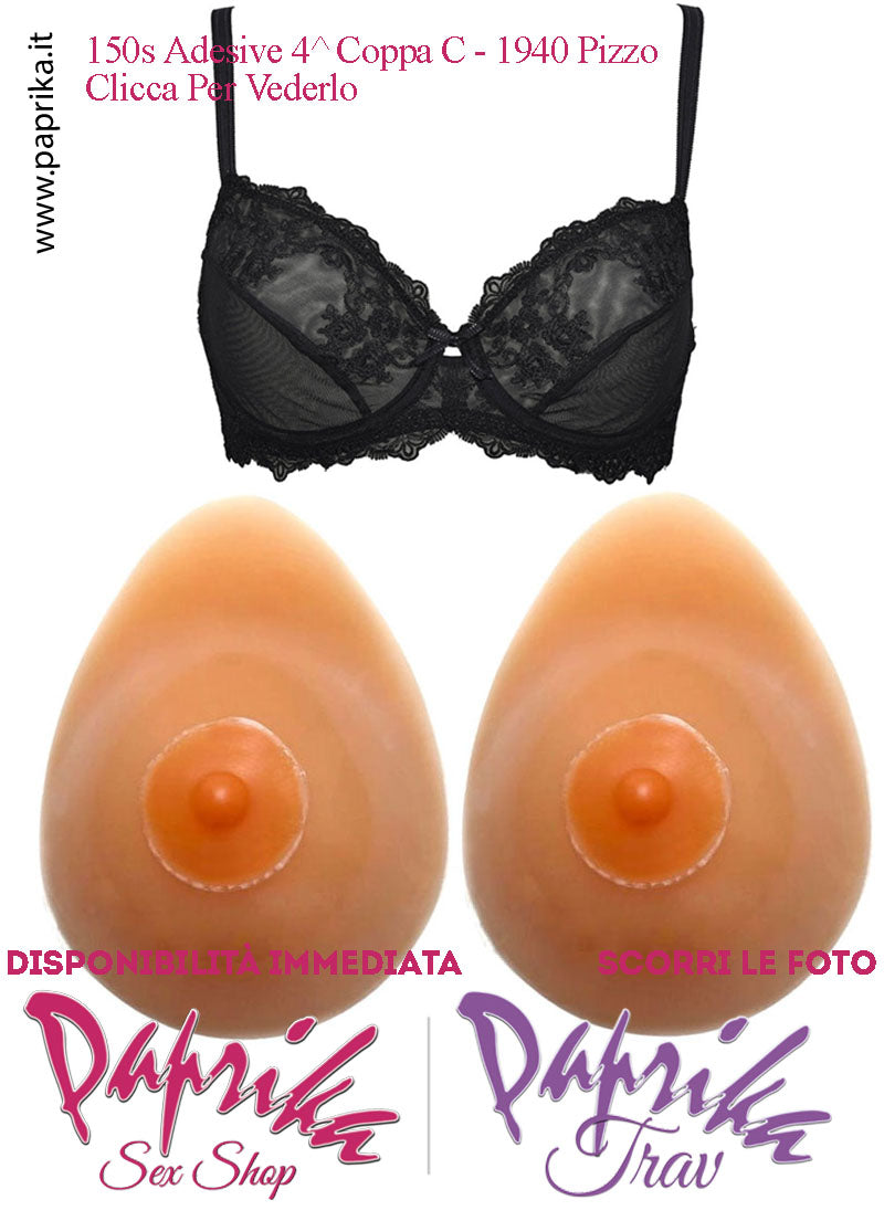 Set Seni Silicone Adesivi Goccia Capezzolo Chiaro Adesivo 4^ Coppa C Reggiseno Pizzo