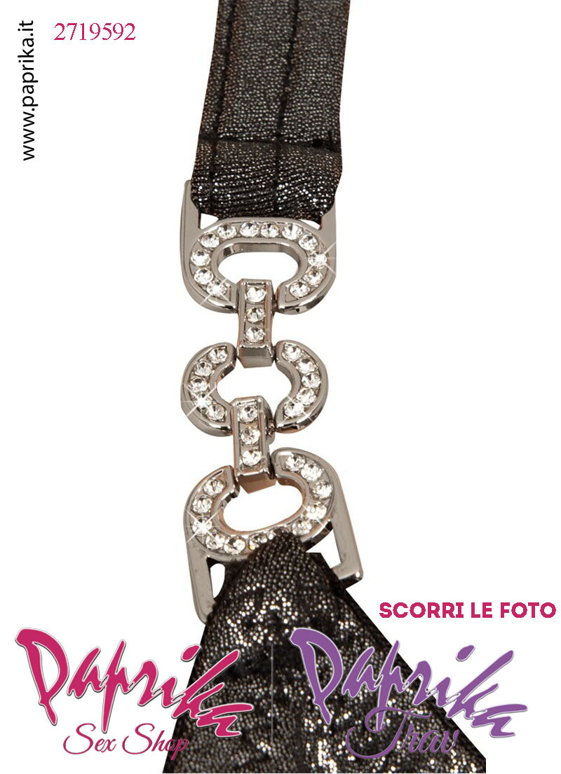 Abito Sexy Corto Aderente Argento Ampia Scollatura Inserti Pizzo Nero