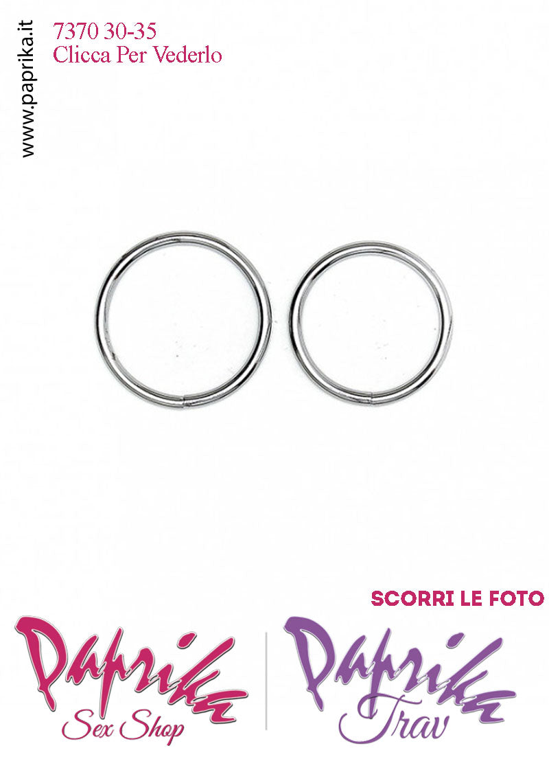 Tre Anelli Metallo Ricambio Mutanda Strap-On Indossabile Ø 32.5-37.5-50 mm