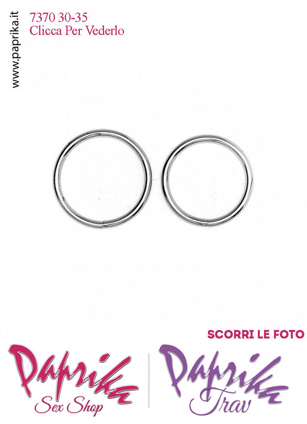 Tre Anelli Metallo Ricambio Mutanda Strap-On Indossabile Ø 32.5-37.5-50 mm