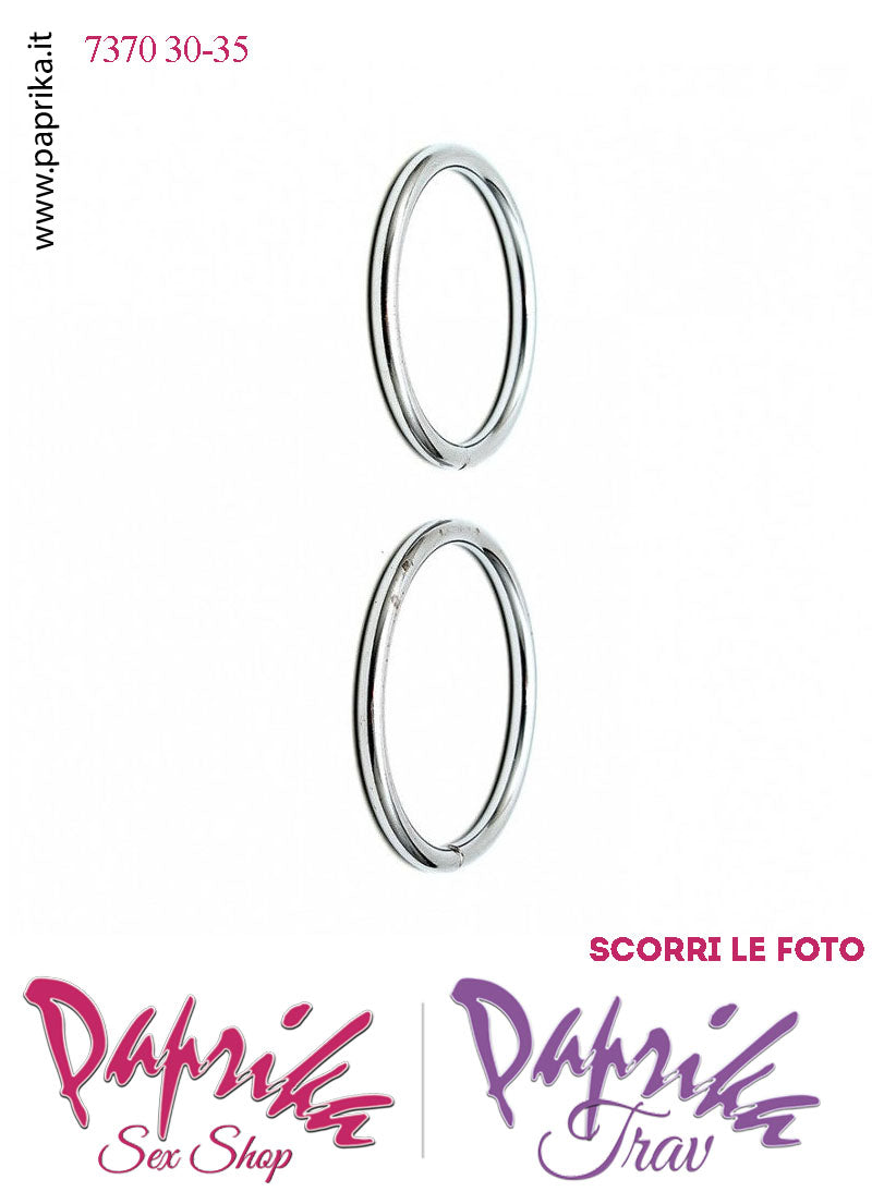 Due Anelli Metallo Ricambio Mutanda Strap-On Indossabile Ø 30-35 mm