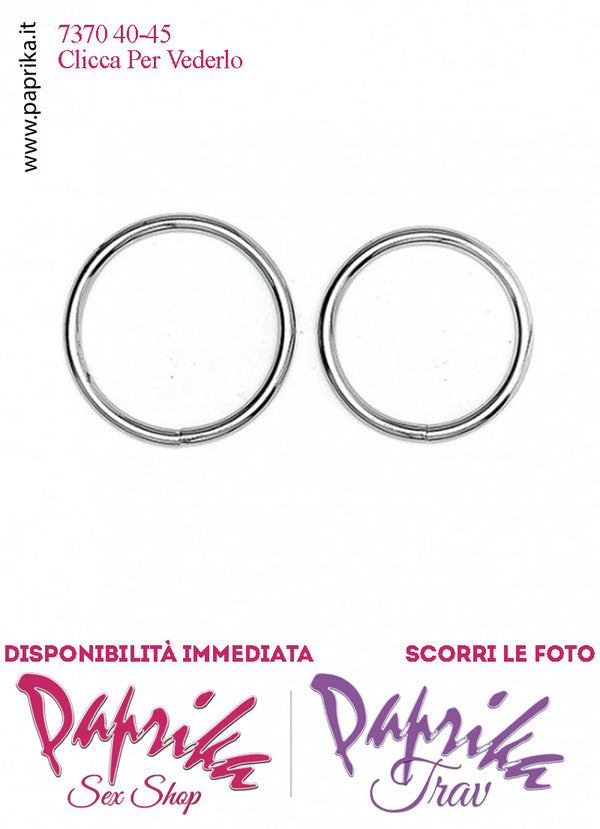 Due Anelli Metallo Ricambio Mutanda Strap-On Indossabile Ø 40-45 mm