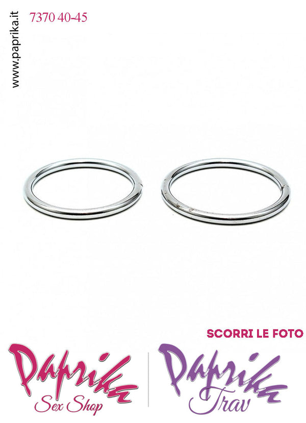 Due Anelli Metallo Ricambio Mutanda Strap-On Indossabile Ø 40-45 mm